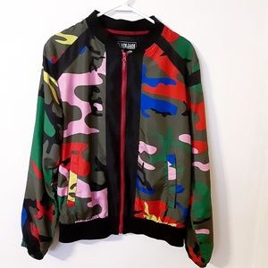 3/$20 Black Jack women's army fatigue jacket M